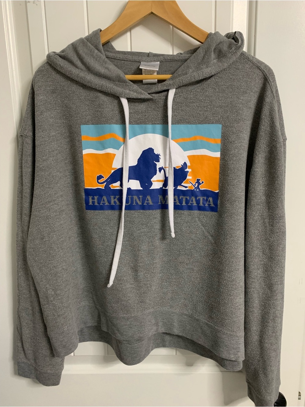 Disney Grey Hakuna Matata Graphic Zip-Up Hoodie